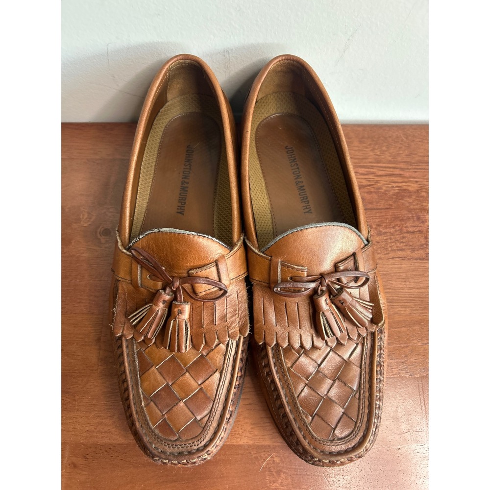 Johnston & Murphy Brown Tassel Loafers Men Size 10M